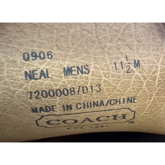 Coach Signature Leather Men's Neal Pebbled Driver Shoes Size 11.5 0906 Black D13 - Picture 11 of 11